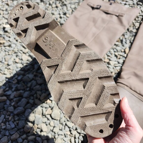 Vintage Seaway Men's Size 10 Hip Waders Brown Fly Fishing Duck Gear Taiwan PVC - Picture 4 of 11